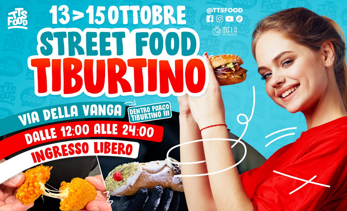 Tiburtino Street Food, dal 13-15 Ottobre al Parco Tiburtino III